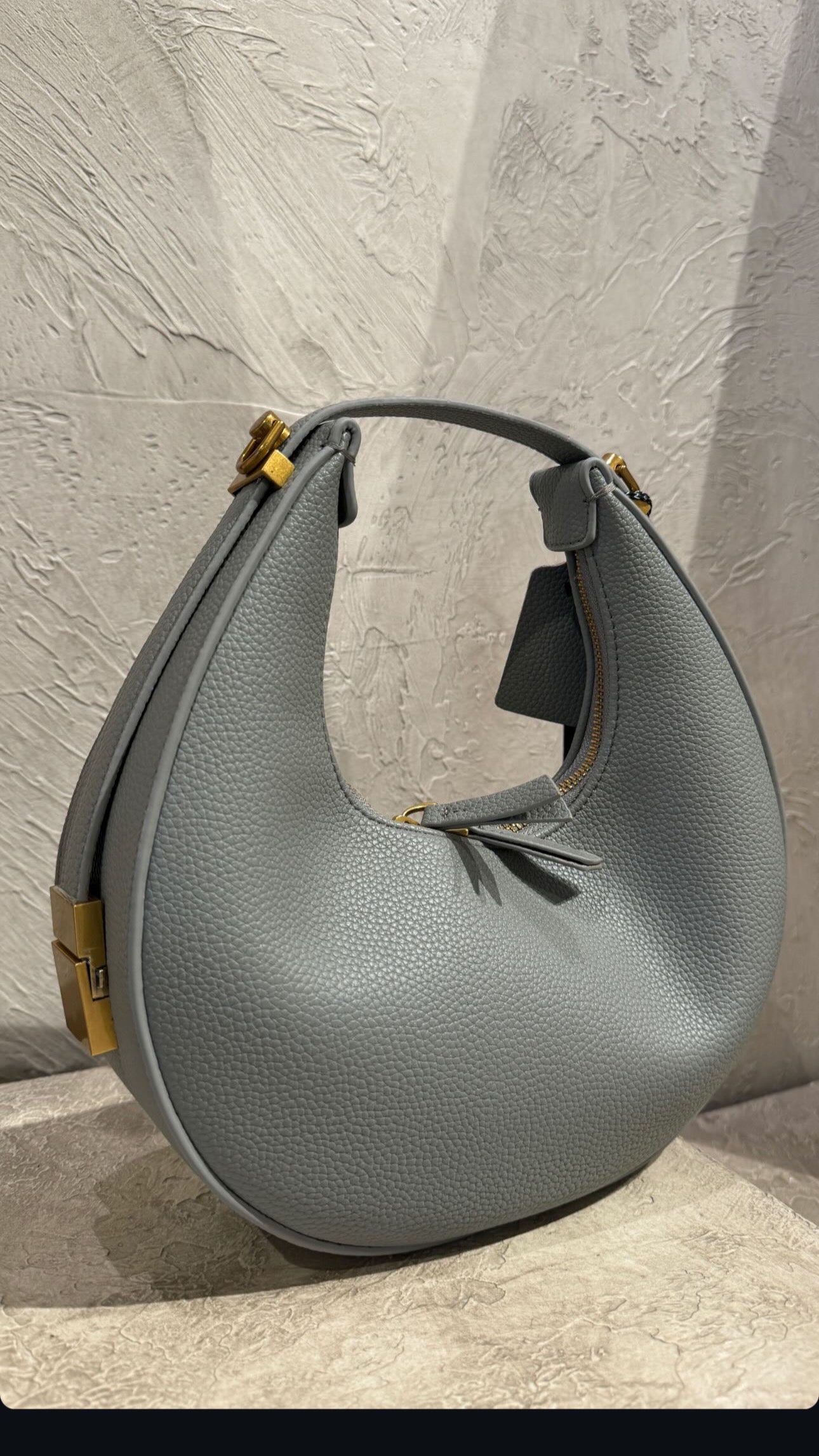 Gray Leather bag