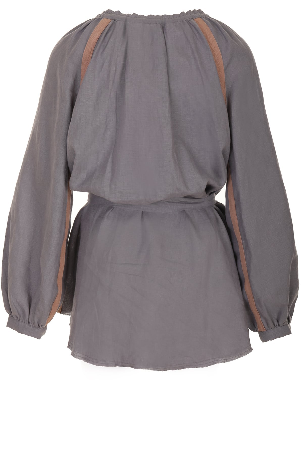 Grey-Blue Linen Dress "EVA"