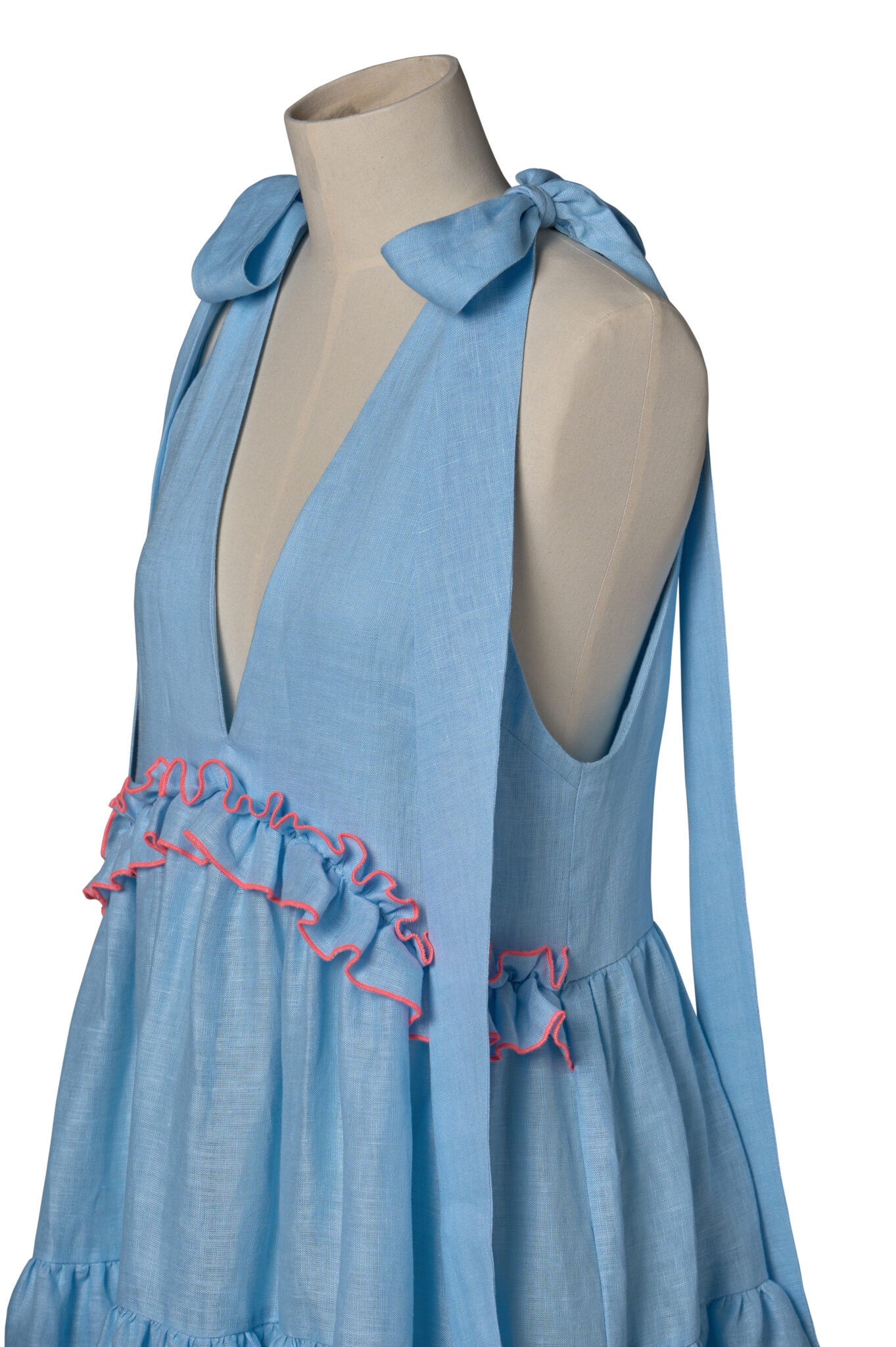 BLUE LINEN DRESS