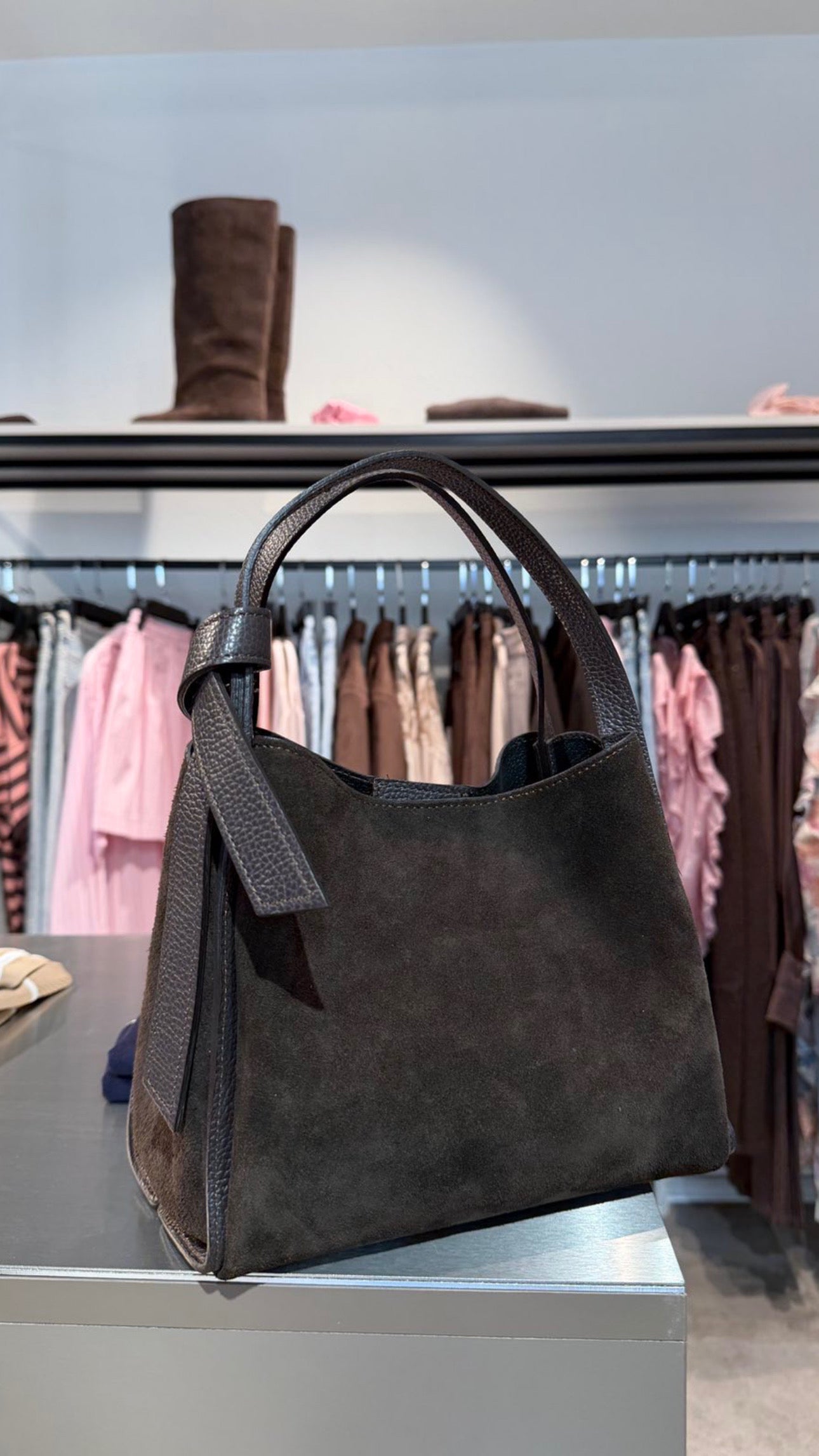 Velvet Brown Bag