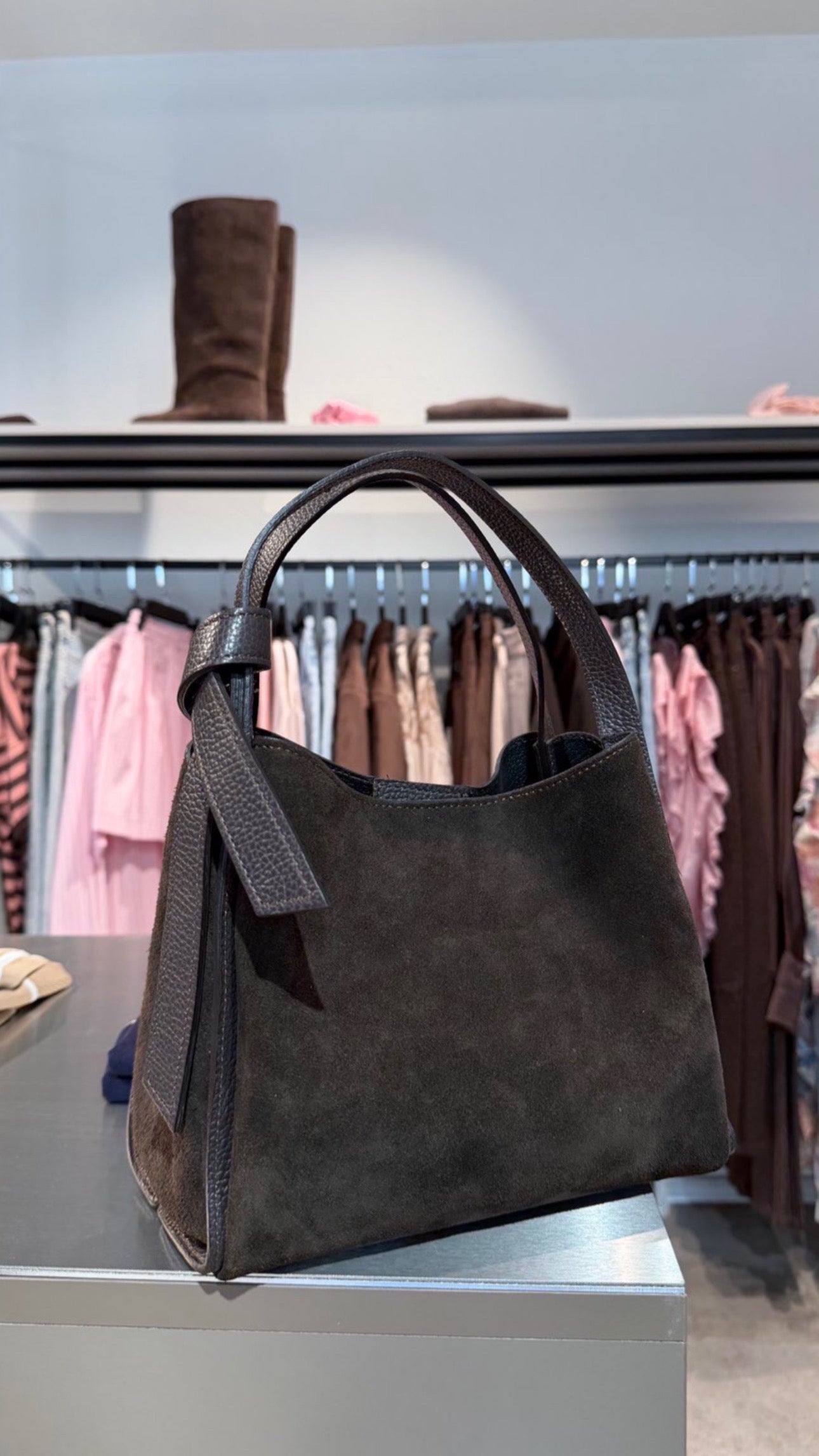 Velvet Brown Bag Trendy