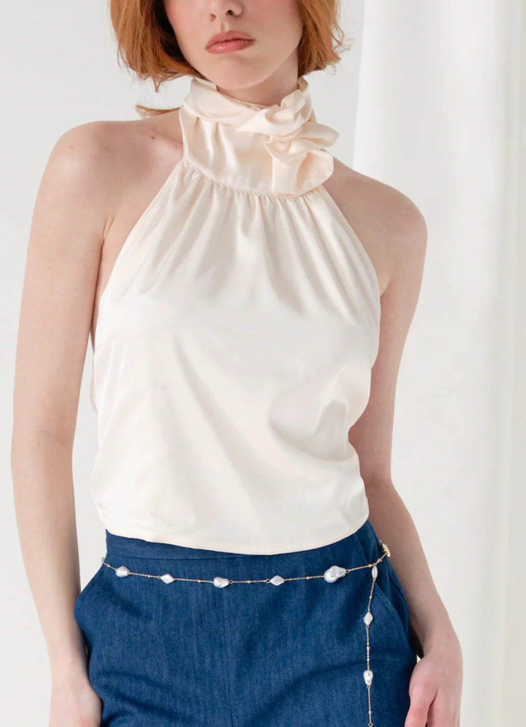 "Perla" top with bows by Airène