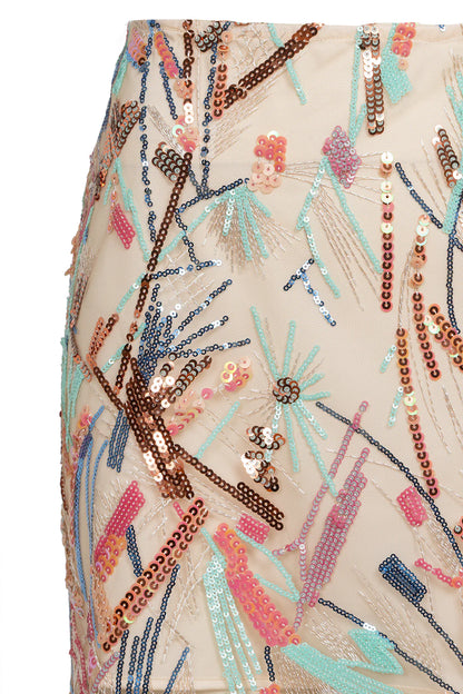 "Coralia" embroidered tulle skirt with lining by Airène