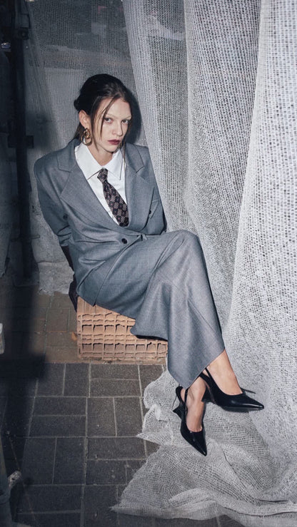 Grey Wool Mojo Blazer