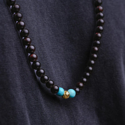 Огълица "EBONY WOOD, SANDAL WOOD AND TURQUOISE IN GOLD"