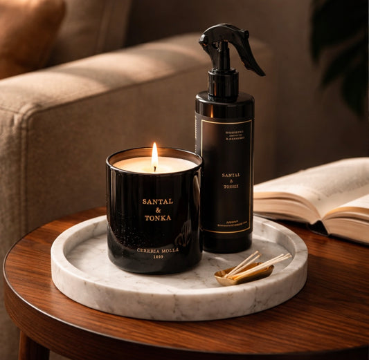 Santal and Tonka handmade candle