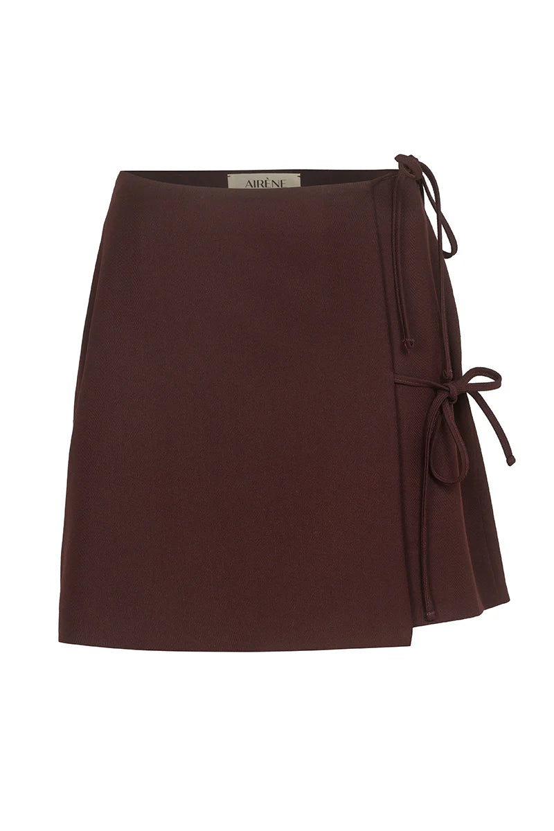 "Tarot" burgundy skirt with bows by Airène