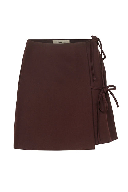 "Tarot" burgundy skirt with bows by Airène
