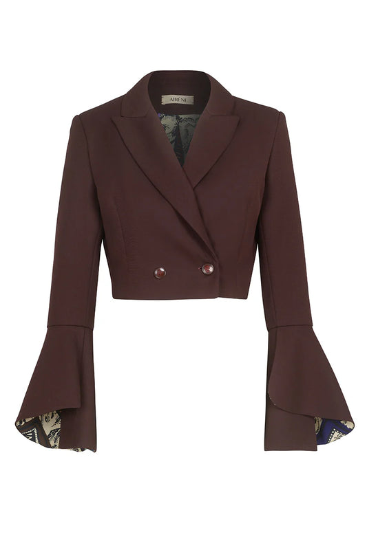 "Tarot" burgundy blazer by Airène