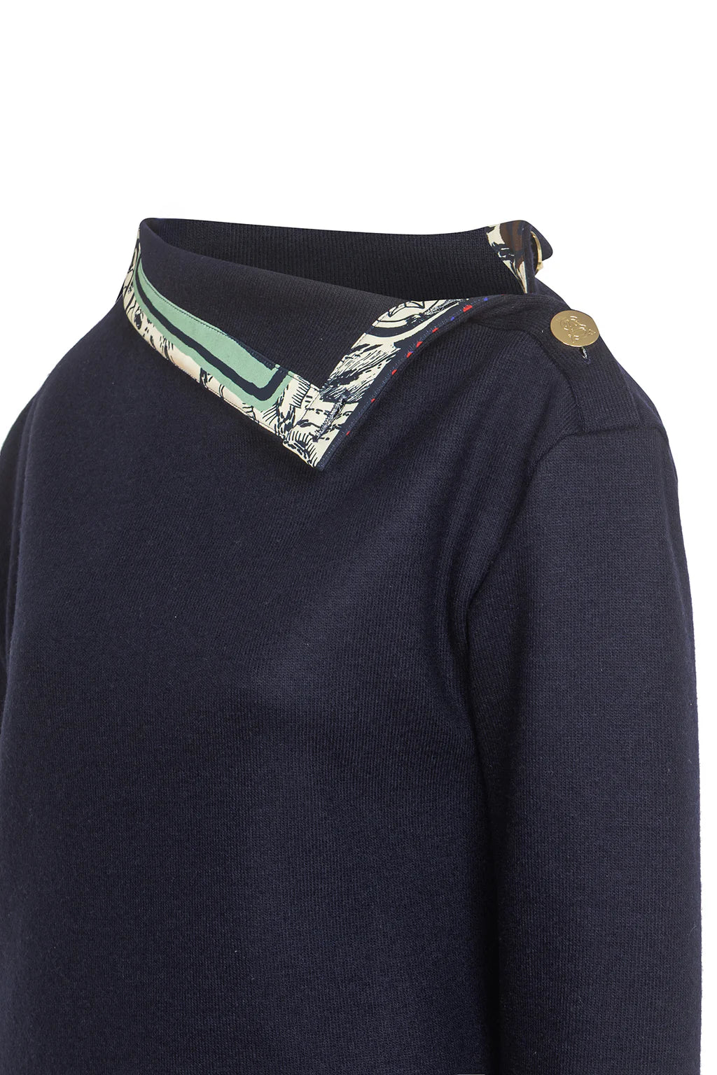 'Celestial’ Navy Wool sweater by Airène