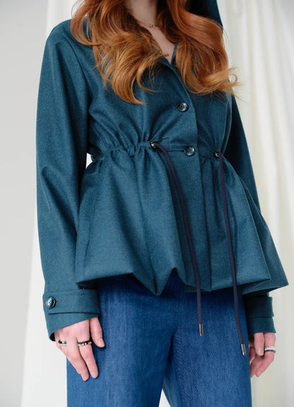 "Marine" wool & cashmere lightweight jacket by Airène