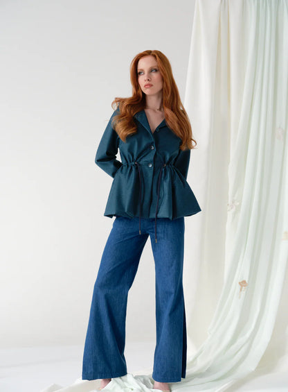 "Marine" wool & cashmere lightweight jacket by Airène