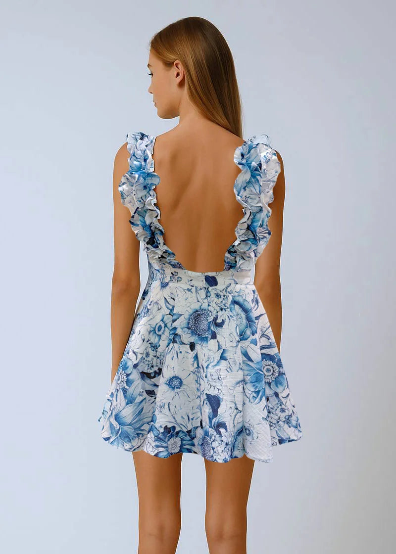 FLOR AZUL – VOLUMINOUS COTTON DRESS by Lilian Edwards