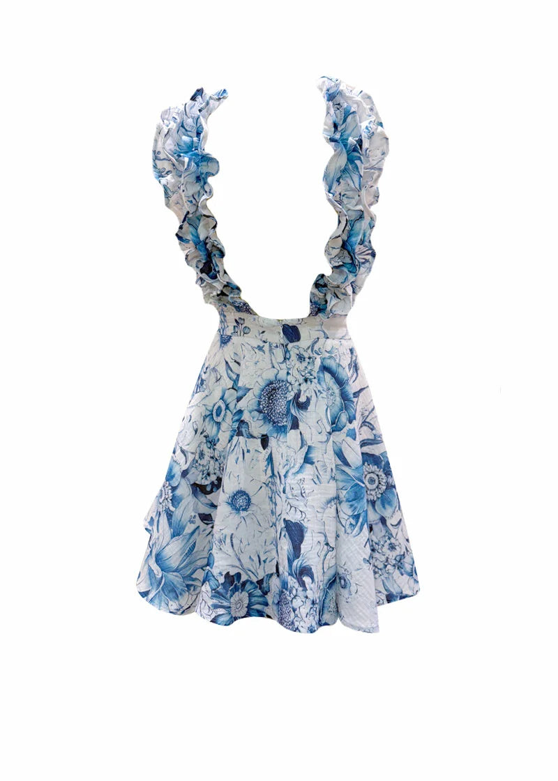 FLOR AZUL – VOLUMINOUS COTTON DRESS by Lilian Edwards