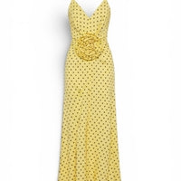 YELLOW POLKA DOT MAXI DRESS