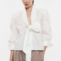 BOW DETAIL PUFF SLEEVE BLOUSE