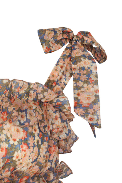 ДЪЛГА РОКЛЯ SILK FLORAL