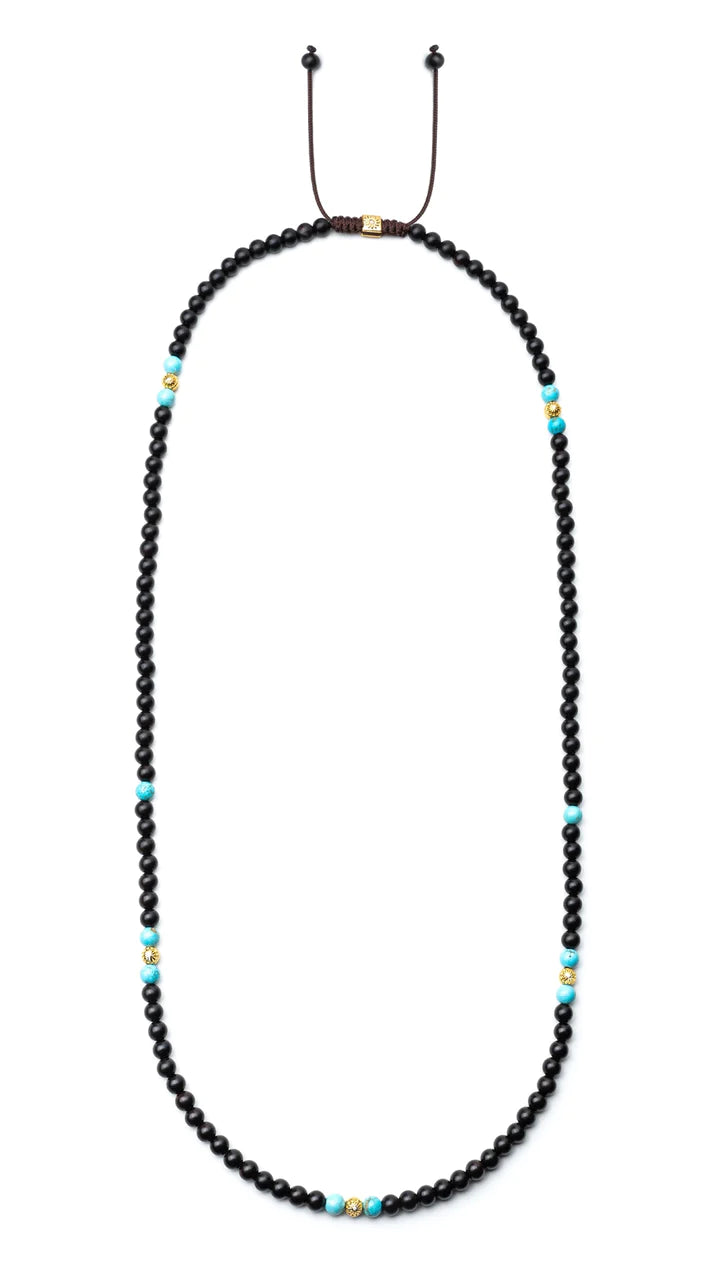 Огълица "EBONY WOOD, SANDAL WOOD AND TURQUOISE IN GOLD"