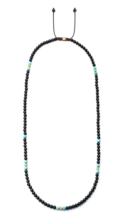 Огълица "EBONY WOOD, SANDAL WOOD AND TURQUOISE IN GOLD"