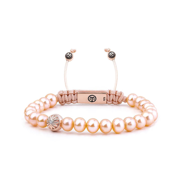 PINK PEARL BEADED BRACELET IN ROSE GOLD "SAKURA SPHERA"